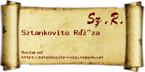 Sztankovits Róza névjegykártya