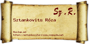 Sztankovits Róza névjegykártya