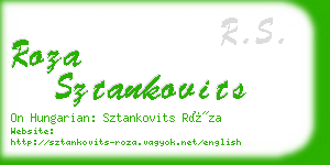 roza sztankovits business card